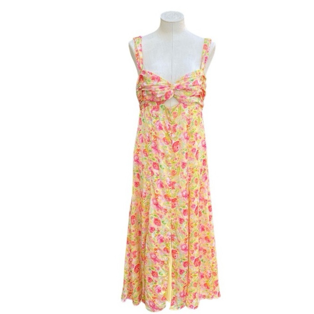 NWOT ASTR  Twist Bust Midi Dress size L - Picture 2 of 11